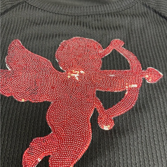 Sequin Cupid Top - Black - Picture 5 of 5